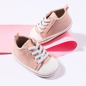 Baby / Toddler Lace Up Soft Sole Pink Prewalker Shoes