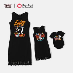Looney Tunes Mommy and Me 100% Cotton Tassel Tank Dress