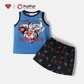Superman 2-piece Toddler Boy Super Hero Tank Top and Allover Shorts Set