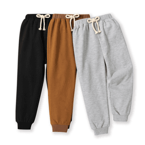 Toddler Boy Solid Color Casual Joggers Pants Sporty Sweatpants