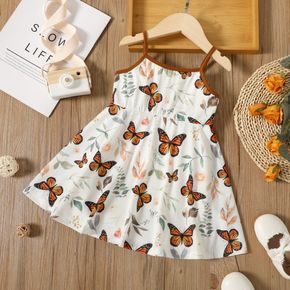 Toddler Girl Floral Butterfly Print Cami Dress