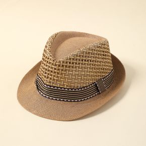 Toddler Boys Belt Decor Straw Hat