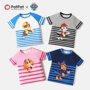 Paw Patrol T-shirt rayé à manches courtes raglan pour tout-petit fille/garçon
