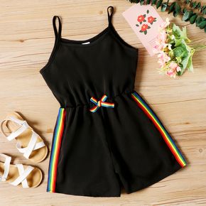 Kid Girl Rainbow Striped Cami Rompers