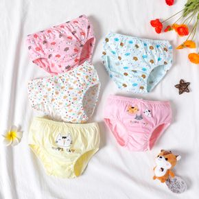 Toddler Girl 100% Cotton Cat Kitty Print Briefs Underwear