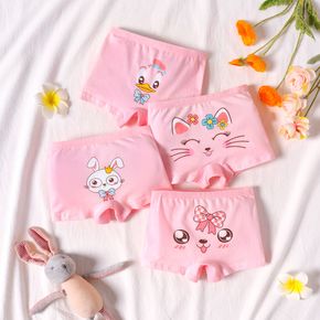 4-Pack Toddler Girl Cute Animal Print Pink Boxer Briefs Underwear