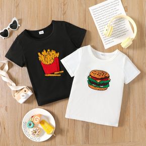 Kid Boy/Kid Girl Fast Food Print Short-sleeve Tee