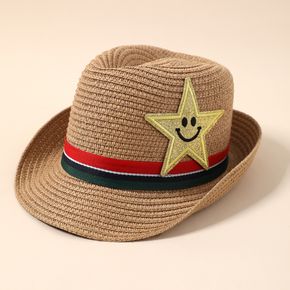 Baby / Toddler / Kid Smiley Star Decor Striped Straw Hat
