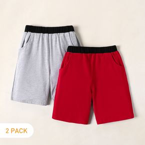 2-Pack Kid Boy Casual Pocket Design Elasticized Shorts Set