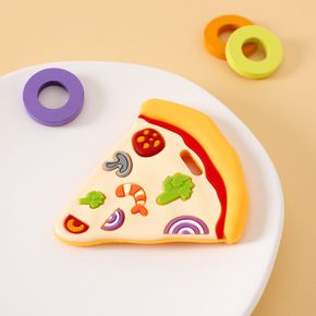 Baby Silicone Pizza Teether Toys Soothe Baby Gums Teething Relief Baby Chew Toys