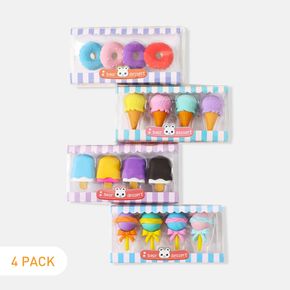 Food Erasers Cute 3D Donut Dessert Erasers Toy Gifts Set for Kids Classroom Rewards Student Stationery Supply