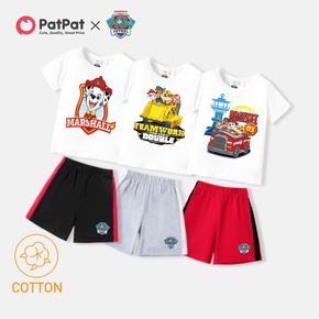 PAW Patrol Toddler Boy Cotton Short-sleeve Tee and Solid Shorts