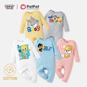 Looney Tunes Baby Boy/Girl 100% Cotton Long-sleeve Graphic Jumpsuit