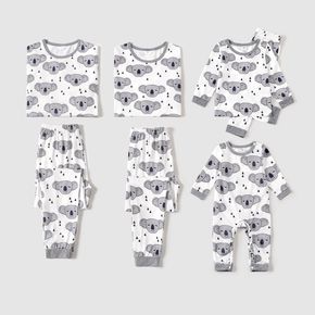 Family Matching All Over Koala Print Long-sleeve Pajamas Sets (Flame Resistant)