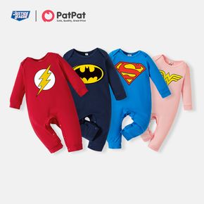 Justice League Baby Boy/Girl 100% Cotton Long-sleeve Graphic Jumpsuit