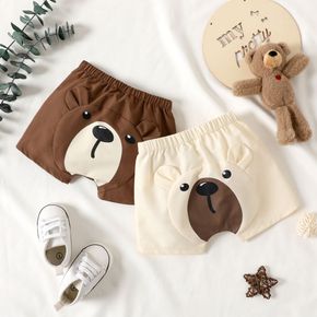 pantaloncini pull-on con orecchie 3d con stampa orso del fumetto del neonato