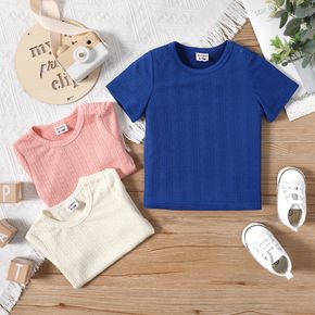 Baby Boy/Girl Solid Textured Short-sleeve T-shirt