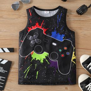 Kid Boy Casual Game Console Painting Print Tank Top