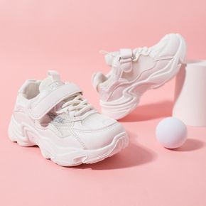 Toddler / Kid Mesh Panel White Chunky Sneakers