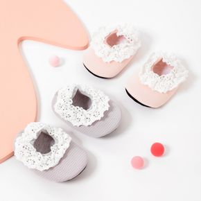 Baby Guipure Lace Trim Soft Sole Antiskid Floor Socks