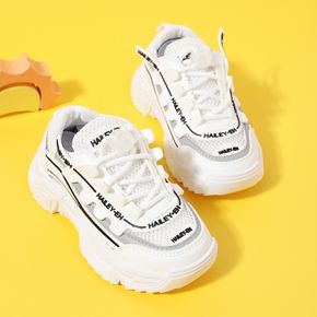 حذاء رياضي أبيض للأطفال الصغار / الأطفال