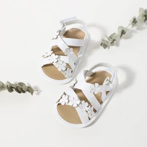 Baby / Toddler Floral Decor White Sandals Prewalker Shoes