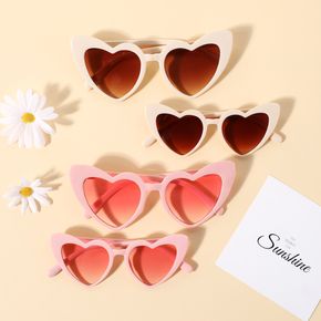 Peach Heart Frame Decorative Glasses for Mom and Me (With Glasses Bag)