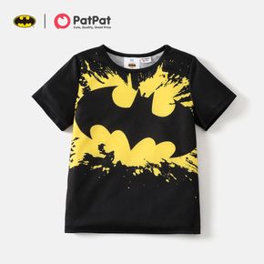 Batman Kid Boy Painting Print Short-sleeve Black Tee