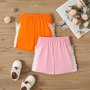 Toddler Girl Butterfly Lace Embroidered Elasticized Leggings Shorts