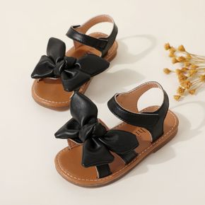Toddler Bow Decor Black Sandals