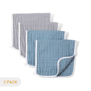2-pack 100% Cotton Burp Cloths Multifunction Soft Breathable Baby Spit Up Burping Rags 6-Layer Baby Burp Cloth Saliva Towel