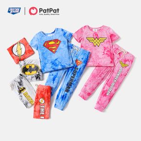 Justice League 2pcs Toddler Boy 100% Cotton Tie Dyed Short-sleeve Tee and Pants Set