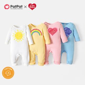 Care Bears Baby Boy/Girl Colorful Rainbow and Sun Cotton Jumpsuit