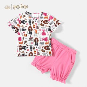 Harry Potter 2-piece Toddler Girl Allover Tee and Solid Shorts Set