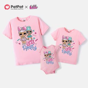 Matching Outfits Tops Positioning print knitting Short sleeve