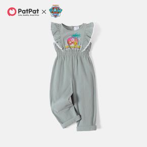 PAW Patrol Toddler Girl 100% Cotton Ruffled Sleeveless Jumpsuits