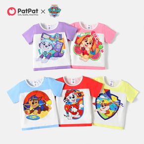 Paw Patrol Kurzarm-T-Shirt mit Farbblock für Kleinkinder