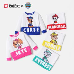 Paw Patrol Kleinkind Jungen/Mädchen Briefdruck Farbblock-Pullover-Sweatshirt