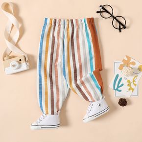Baby Boy Colorful Striped Elasticized Waist Pants