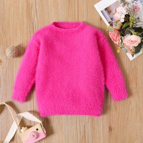 Toddler Girl Mink Cashmere Pink Knit Sweater