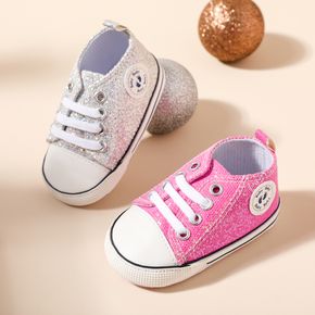 Prewalker-Schuhe mit durchgehender Paillettenschnürung für Babys/Kleinkinder