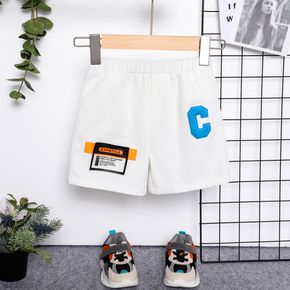 Toddler Boy Letter Print Elasticized Waist Shorts