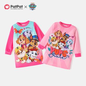 PAW Patrol Toddler Girl Allover Print Long-sleeve Sweatshirt Dress