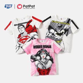 Justice League Kids Jungen/Mädchen Superhelden Farbblock-T-Shirt