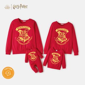 Harry Potter Family Matching Cotton Long-sleeve Graphic Red Pullover Sweatshirts