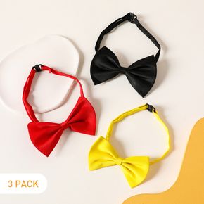 3-pack Kid Simple Plain Bow Tie Set