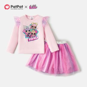 L.O.L. SURPRISE! Kid Girl 2-piece Graphic Tee and Mesh Skirt Set