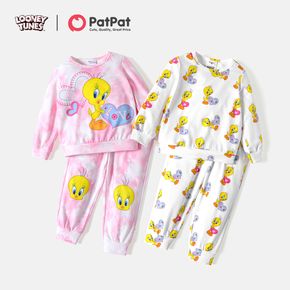 Looney Tunes 2pcs Toddler Girl Allover Print Pullover Sweatshirt and Pants Set