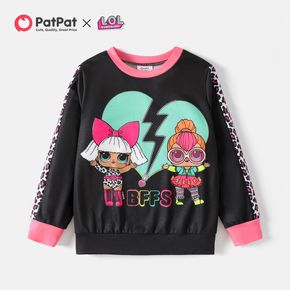 L.O.L. SURPRISE! Kid Girl Leopard Graphic Print Pullover Sweatshirt