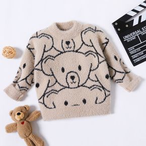 Toddler Boy Animal Bear Pattern Knit Sweater